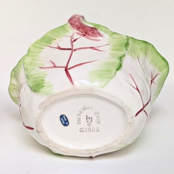 Vintage The Haldon Group Tobacco Leaf Pitcher & Handled Bowl – Hand Painted 1988 - Picture 11 of 11
